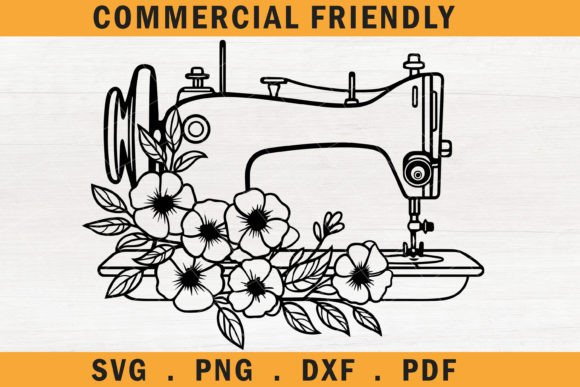 Download Floral Sewing Machine Svg,seamstress Svg - Sewing machine svg Collection