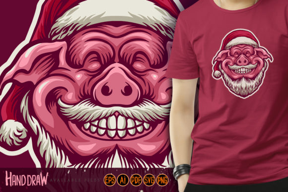 Download Cute Pig Merry Christmas Merchandise - Merchandise Collection