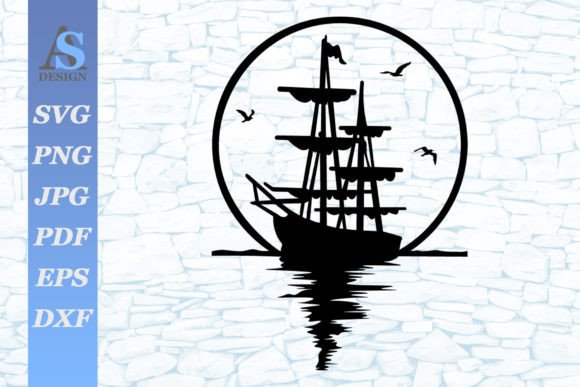 Download Ship at Sea SVG, Sailing SVG - Premium Resources